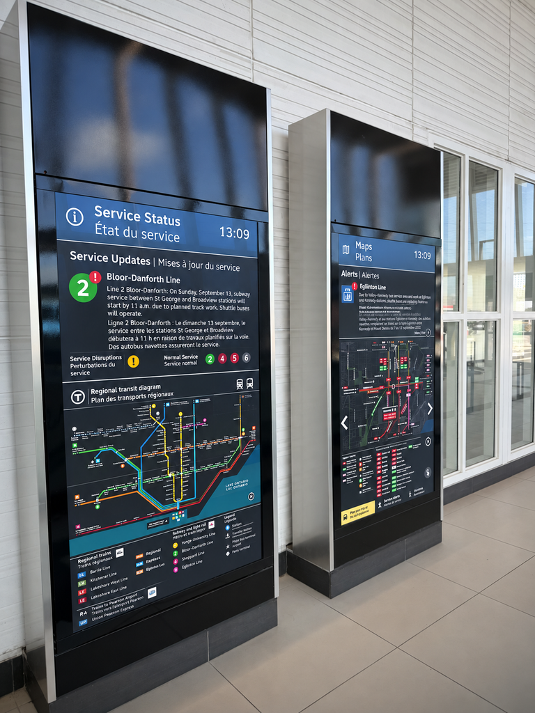 Freestanding Wayfinding Kiosk With Surround